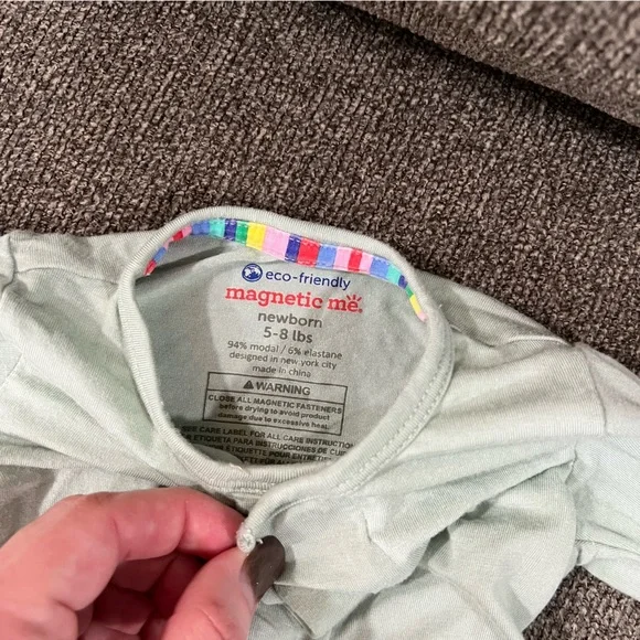 Magnetic Me Mint Green Newborn Onesie - Picture 4 of 4